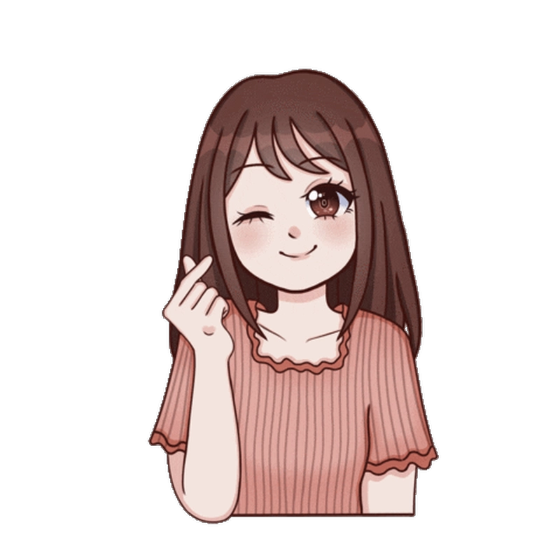 Nhãn dán anime hình nhân vật đáng yêu
