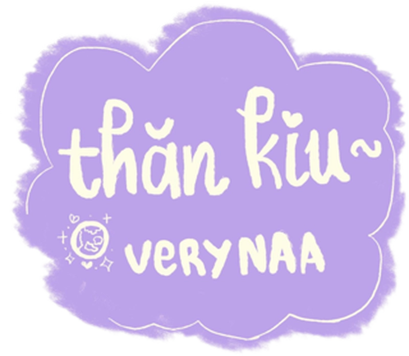 Nhãn dán cảm ơn hình biểu cảm biết ơn cute