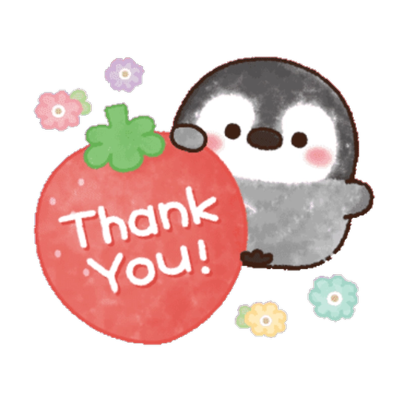 Nhãn dán sticker cảm ơn vui vẻ dễ mến