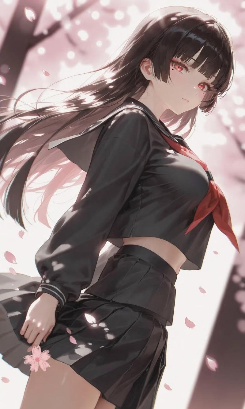 Nhân vật anime nữ học sinh với nét gần gũi