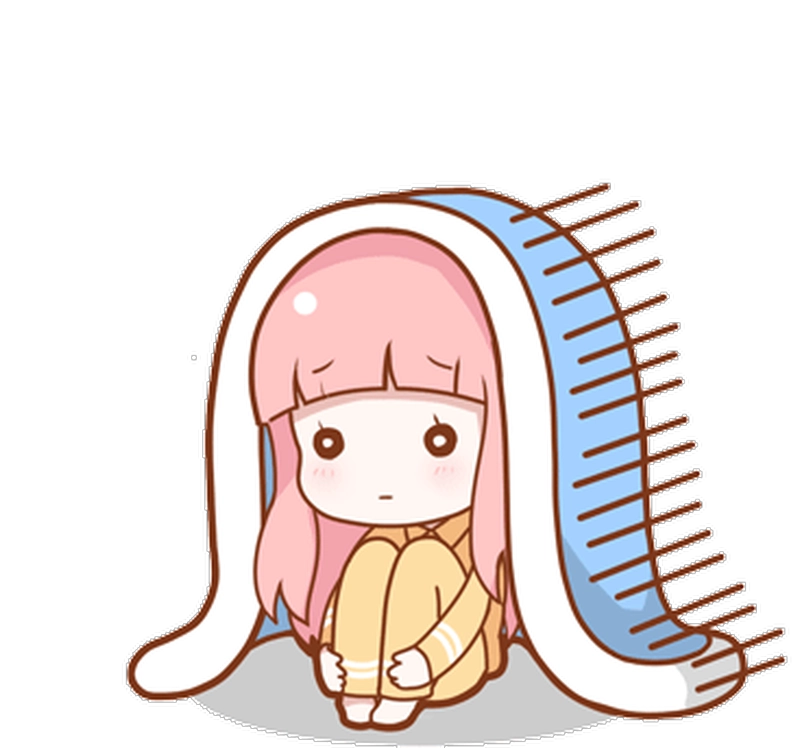 Sticker anime nét vẽ chibi mềm mại