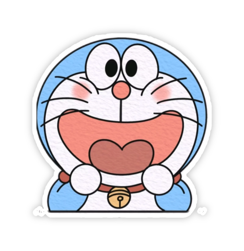 Sticker doraemon ngạc nhiên mà dễ thương