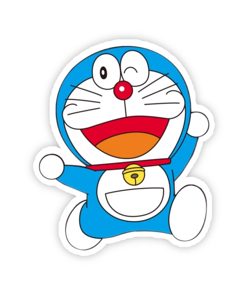 Sticker doraemon phong cách hoạt hình kinh điển