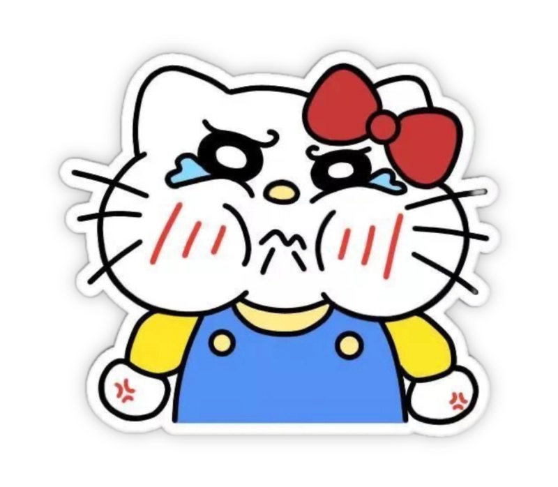 ảnh sticker hello kitty mếu máo dễ thương cute