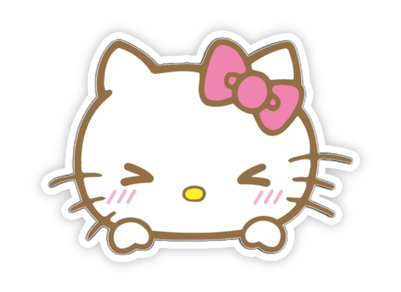 hình sticker hello kitty messenger khó chịu