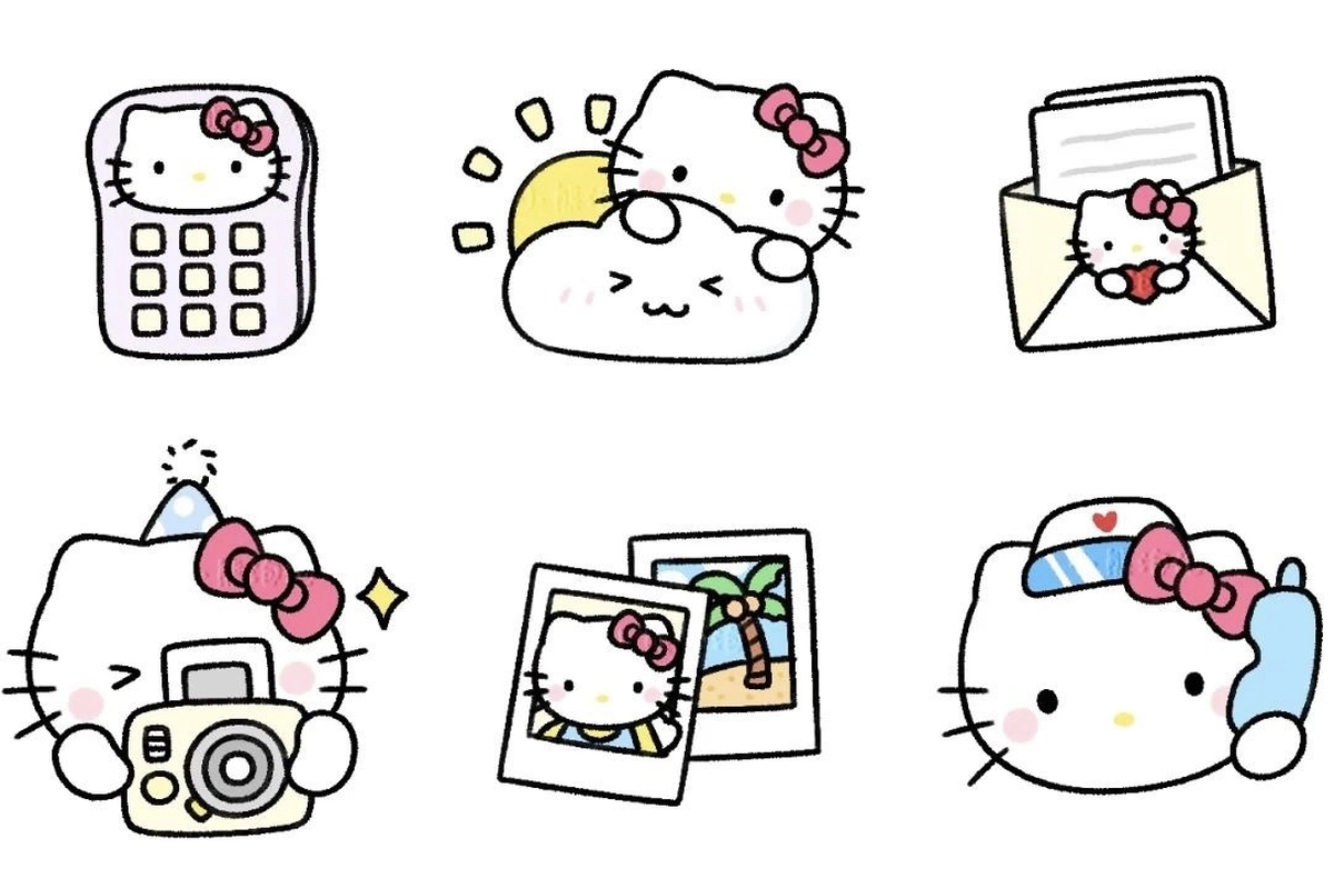hình sticker hello kitty messenger thumbnail