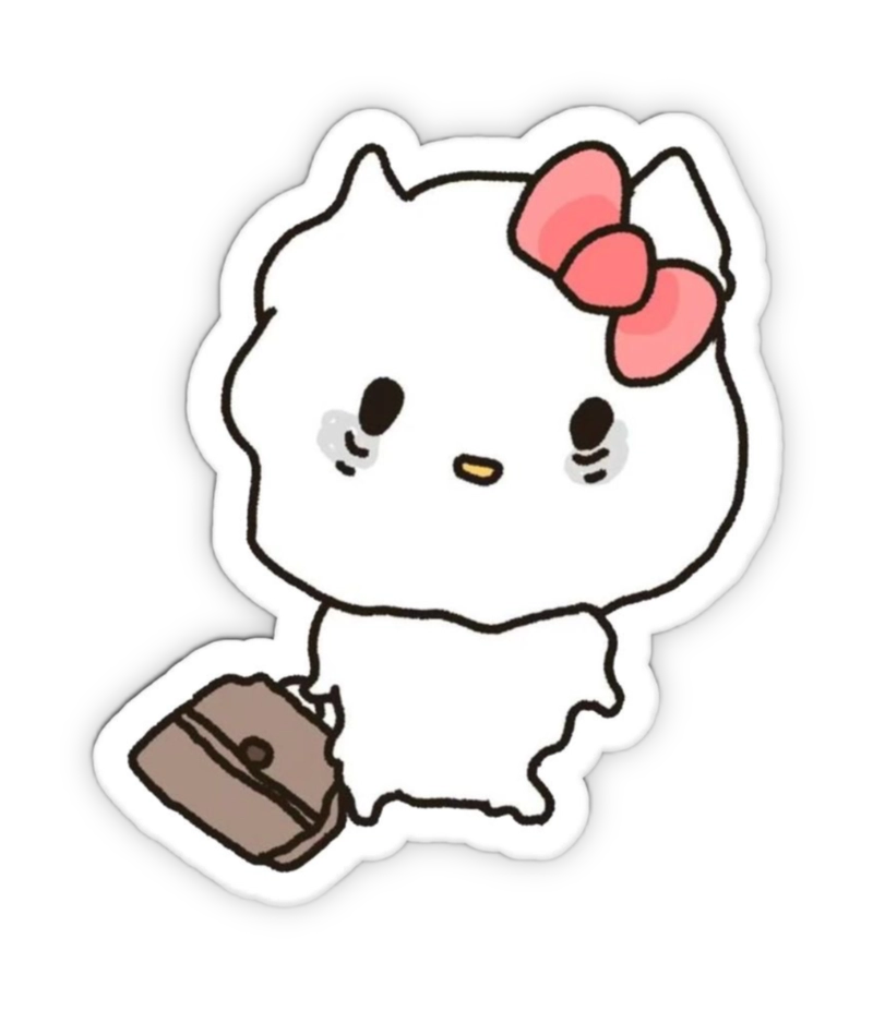 nhãn dán hello kitty biểu cảm đa dạng