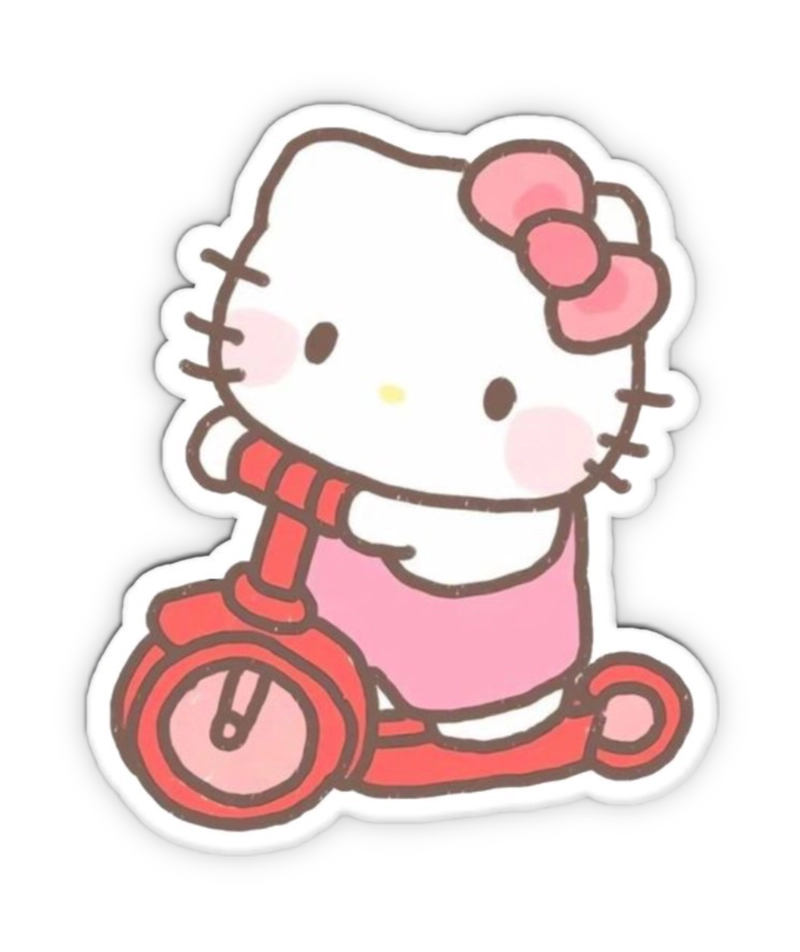 nhãn dán hello kitty dễ thương phong cách cute