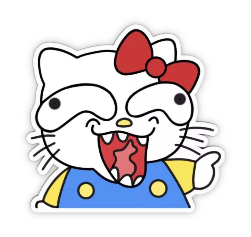 sticker hello kitty hài hước vui nhộn