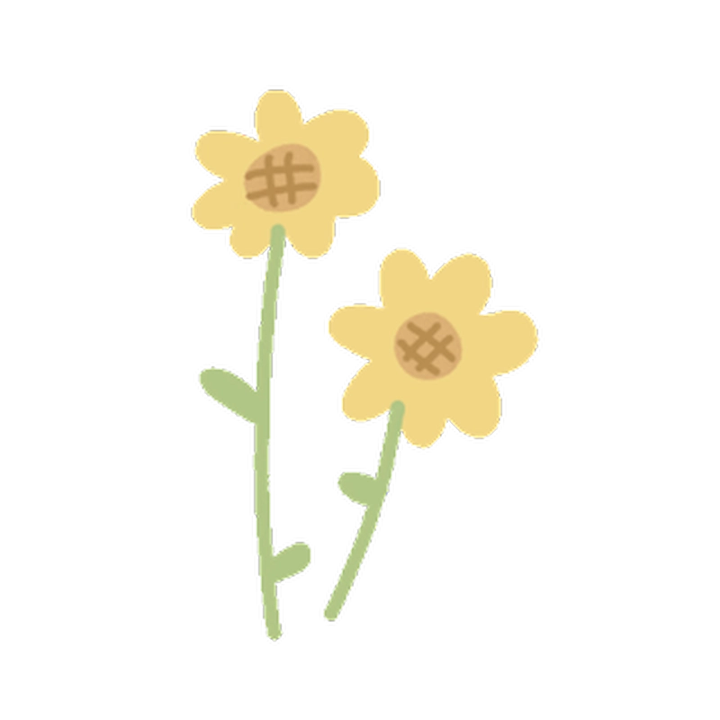 Hình sticker hoa phong cách doodle tinh tế