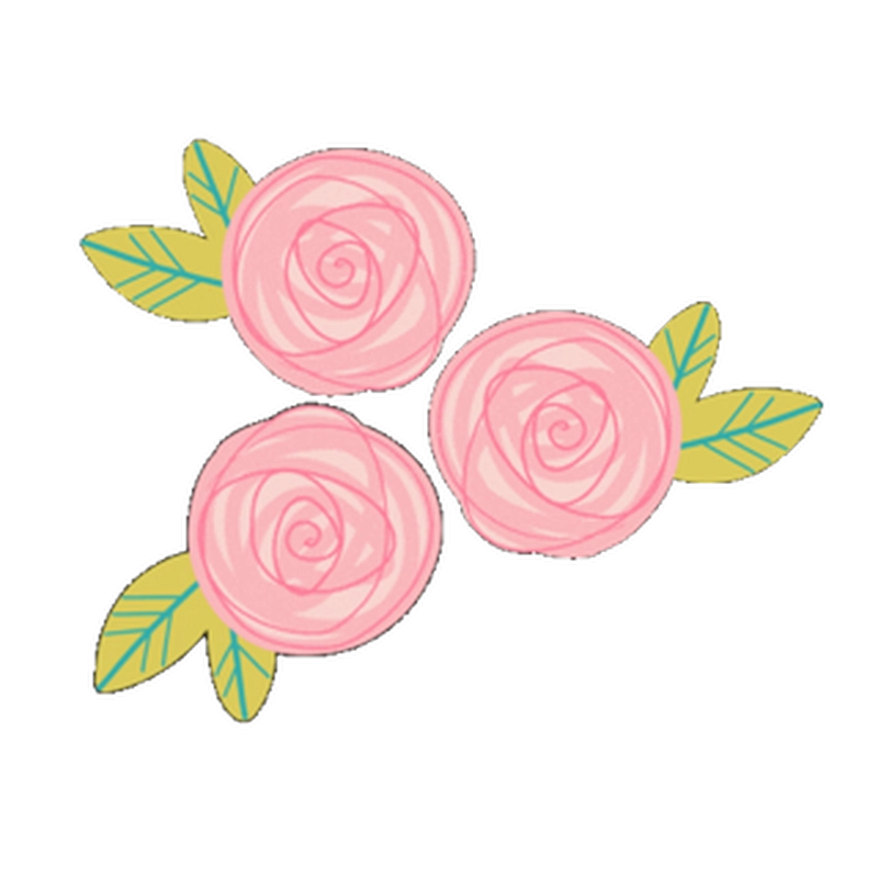 Sticker hoa hình cánh hoa đáng yêu